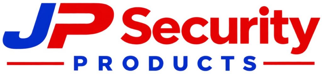 JP Security Products logo with a car, GPS location pin, and Wi-Fi signal icon
